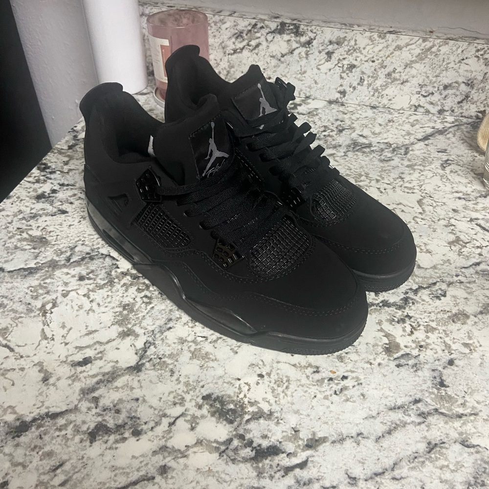Black Air Jordan 4 Sneakers